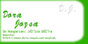 dora jozsa business card